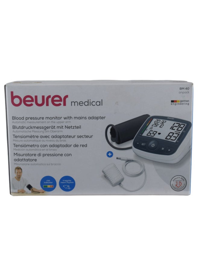 بيورير جهاز قياس ضغط الدم Beurer BM 40 للذراع العلوي - جهاز قياس ضغط الدم والنبض أوتوماتيكي بالكامل - Image 1